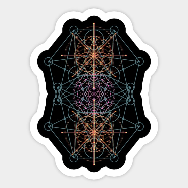 Flower of Life  - Abstract Alchemy - Sacred Geometry - Festival - Psychedelic Artwork - Spiritual Sticker by The Dream Team